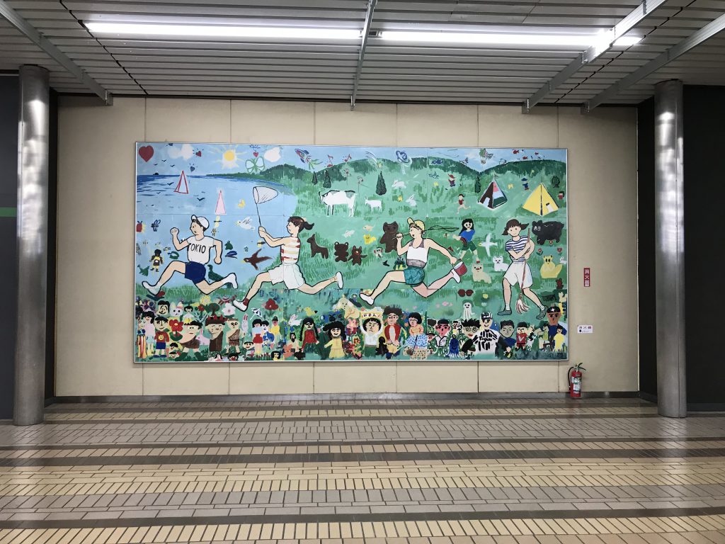 越後湯沢駅構内の絵