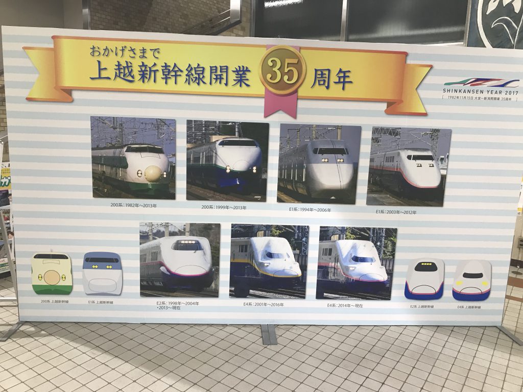 燕三条駅 上越新幹線歴代車両 コレブロ